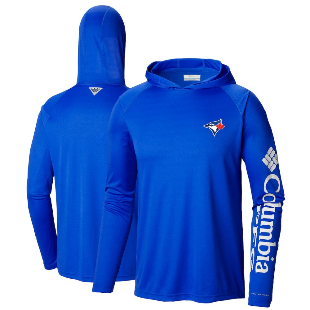 Toronto Blue Jays Columbia Terminal Tackle Long Sleeve Hoodie T-Shirt On Sale