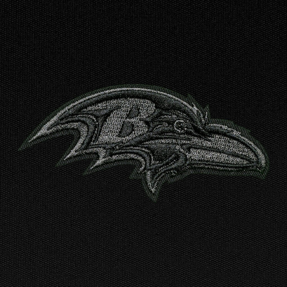 Baltimore Ravens Antigua Tonal Logo Generation Quarter-Zip Pullover Top Black - NFL