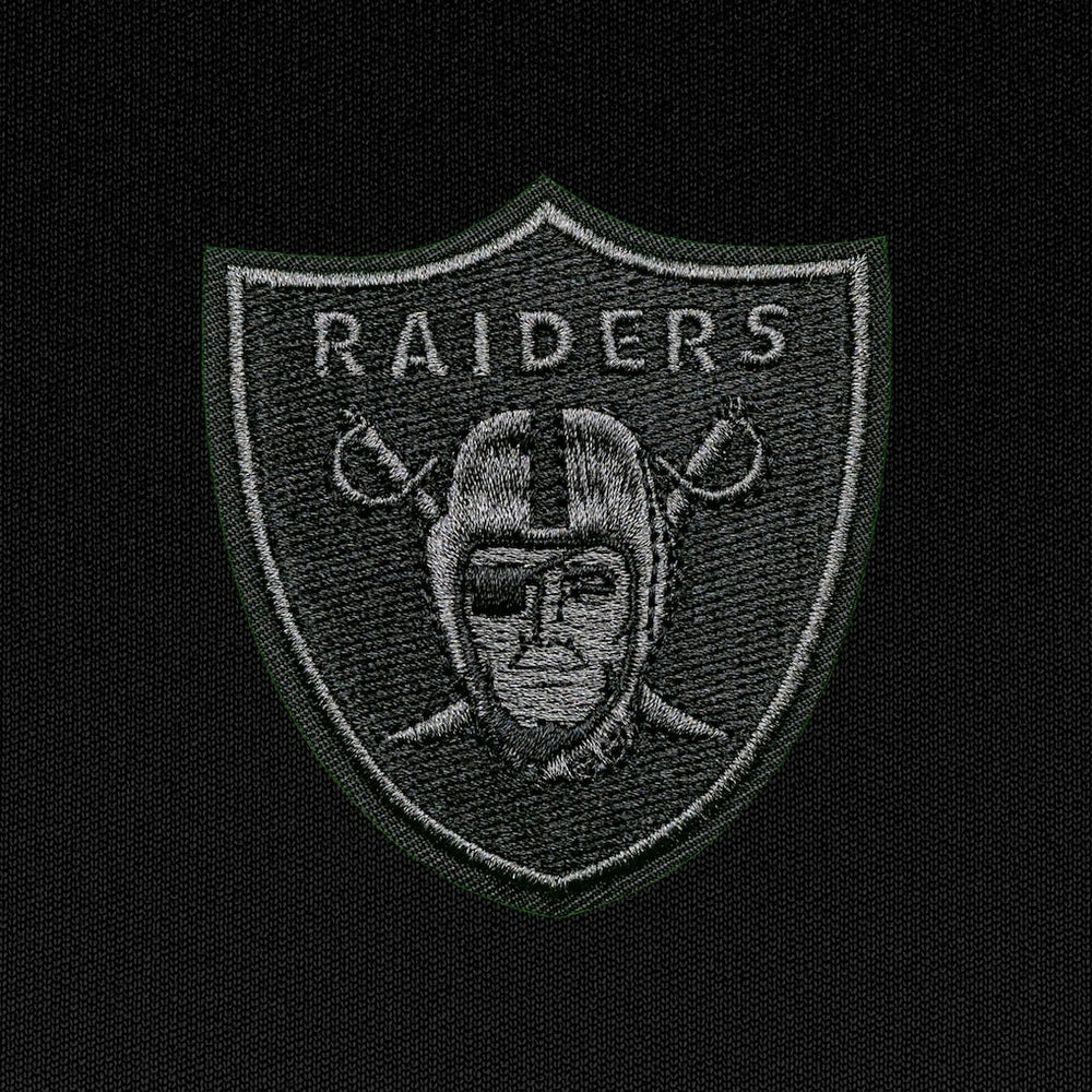 Las Vegas Raiders Antigua Tonal Logo Generation Quarter-Zip Pullover Top Black - NFL