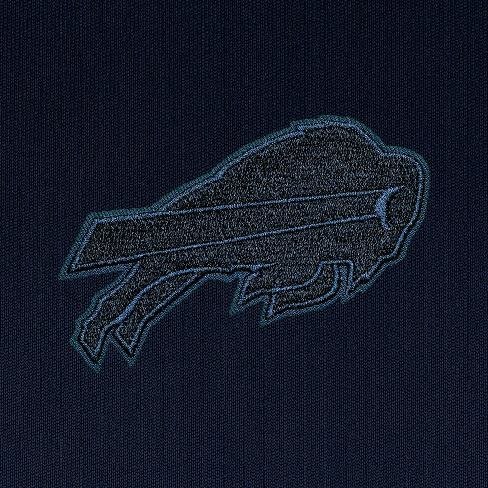 Buffalo Bills Antigua Tonal Logo Tribute Quarter-Zip Pullover Top Navy - NFL