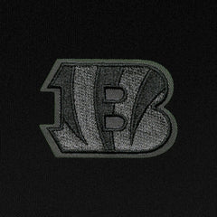 Cincinnati Bengals Antigua Tonal Logo Tribute Quarter-Zip Pullover Top Black - NFL