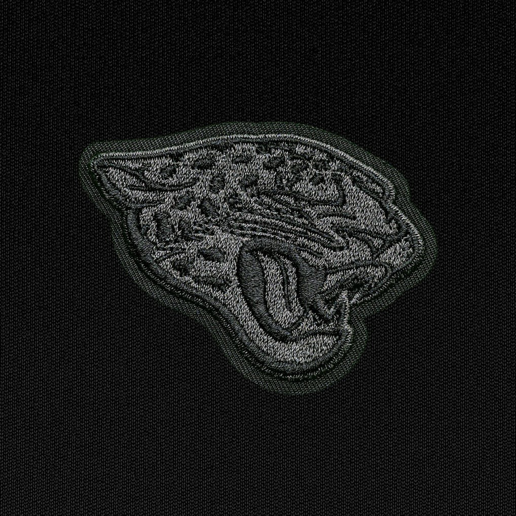 Jacksonville Jaguars Antigua Tonal Logo Tribute Quarter-Zip Pullover Top Black - NFL