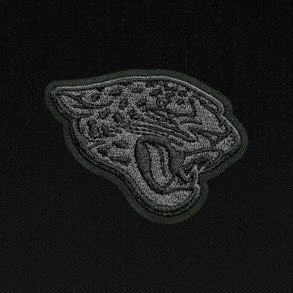 Jacksonville Jaguars Antigua Tonal Logo Tribute Quarter-Zip Pullover Top Black - NFL