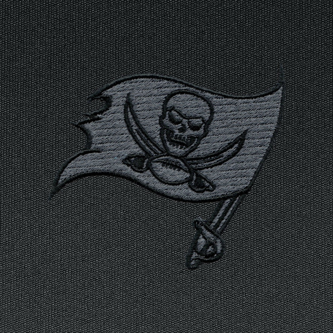 Tampa Bay Buccaneers Antigua Tonal Logo Tribute Quarter-Zip Pullover Top Charcoal - NFL