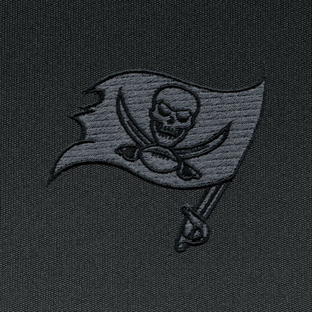 Tampa Bay Buccaneers Antigua Tonal Logo Tribute Quarter-Zip Pullover Top Charcoal - NFL