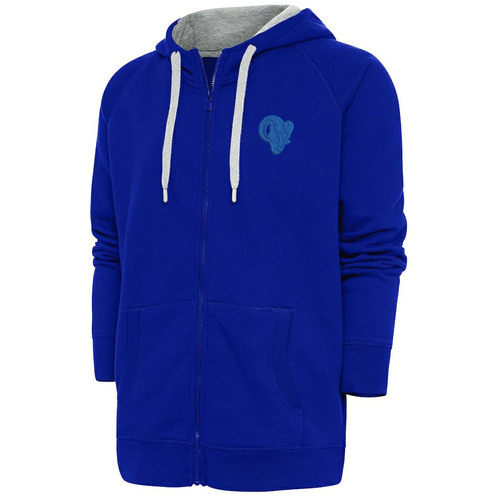 Los Angeles Rams Antigua Tonal Logo Victory Full-Zip Hoodie Royal - NFL