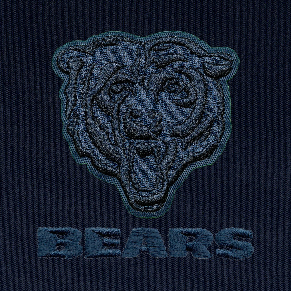 Chicago Bears Antigua Tonal Logo Victory Pullover Hoodie Navy - NFL