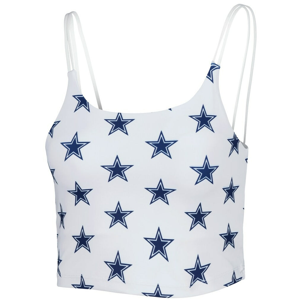Dallas Cowboys Women's Countess Allover Print Sleeveless Cami Tank Top White - NFL