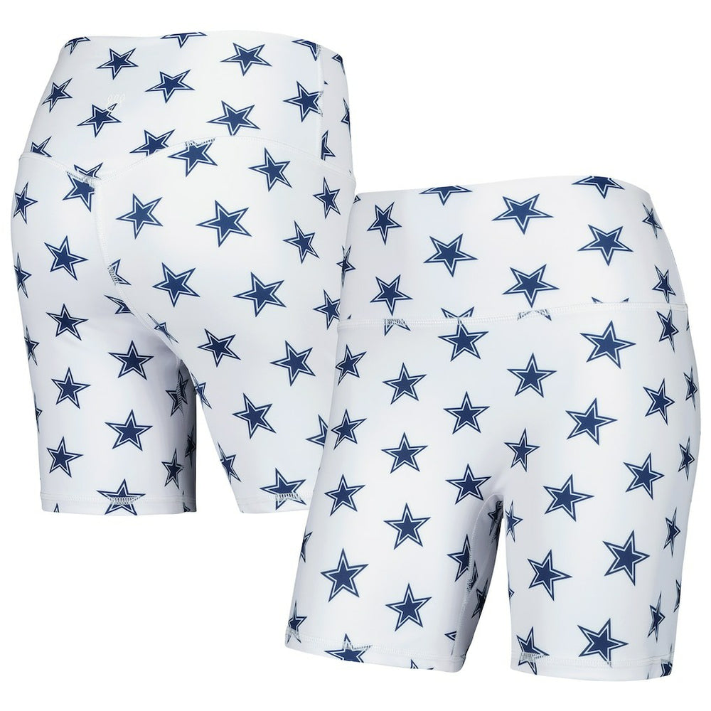 Dallas Cowboys Women's Allover Print Biker Shorts White - NFL