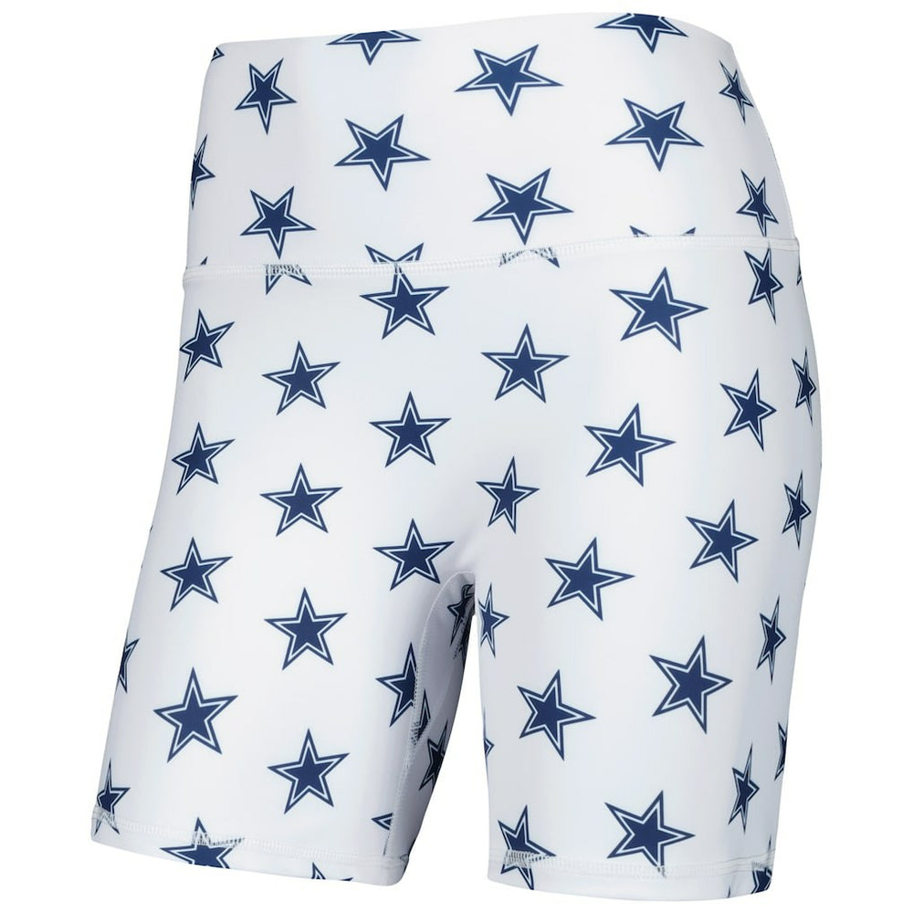 Dallas Cowboys Women's Allover Print Biker Shorts White - NFL