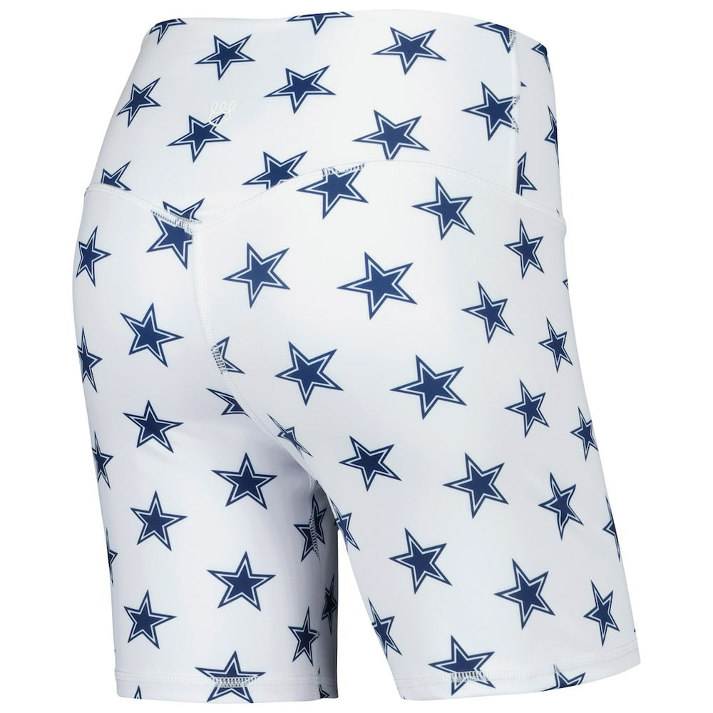 Dallas Cowboys Women's Allover Print Biker Shorts White - NFL