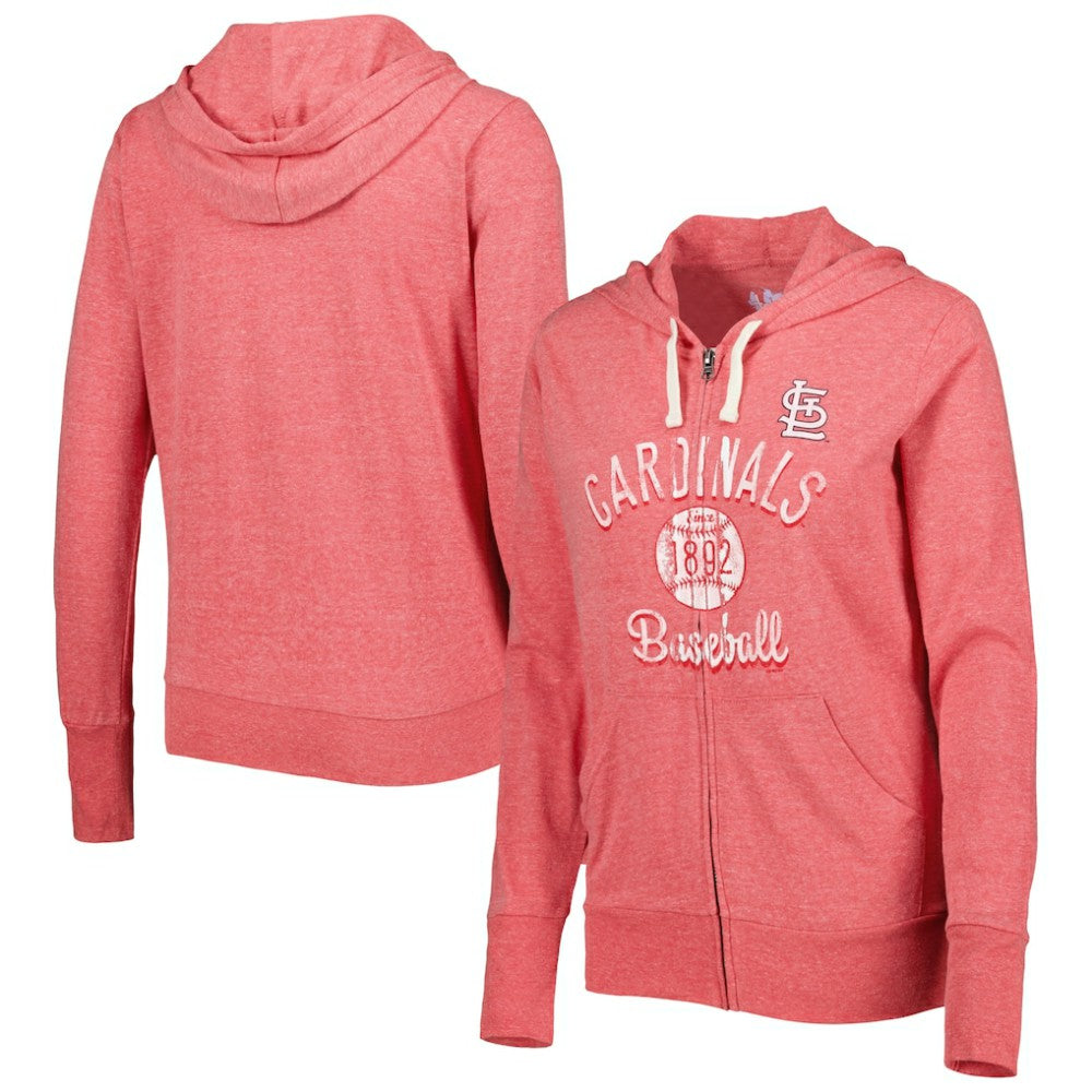St. Louis Cardinals Touch Women's Training Camp Tri-Blend Lightweight Full-Zip Hoodie Near Me