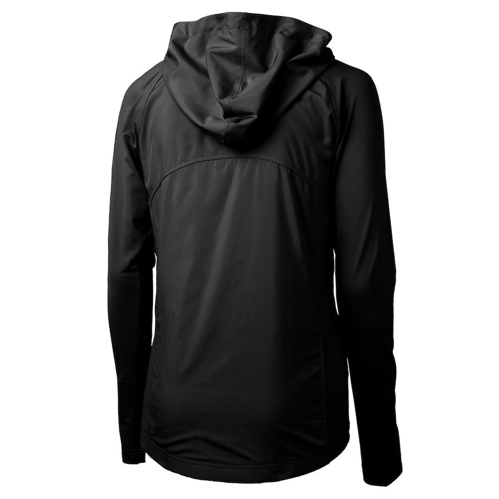 Cincinnati Bengals Cutter & Buck Women's Throwback Logo Adapt Eco Knit Hybrid Recycled Full-Zip Hoodie Black - NFL