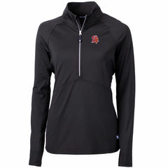 Tampa Bay Buccaneers Cutter & Buck Women's Throwback Logo Adapt Eco Knit Stretch Recycled Half-Zip Pullover Top Black - NFL