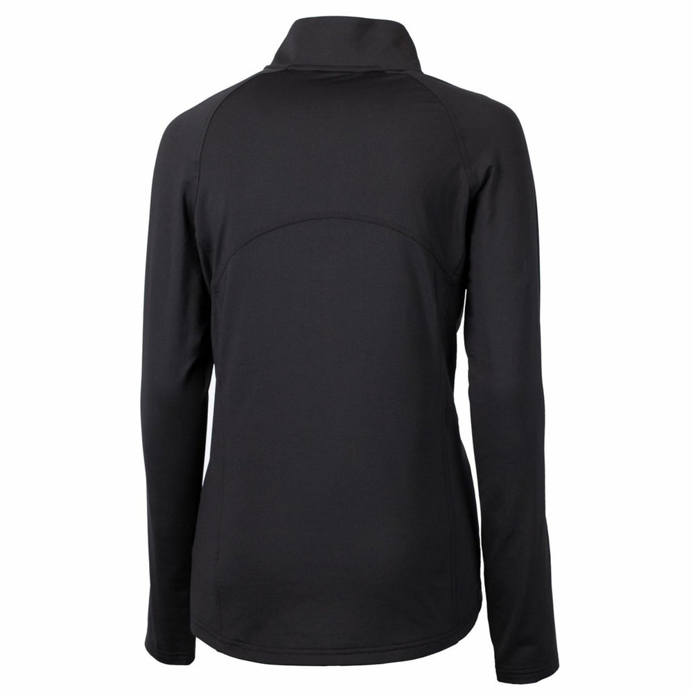 Detroit Lions Cutter & Buck Women's Throwback Logo Adapt Eco Knit Stretch Recycled Half-Zip Pullover Top Black - NFL