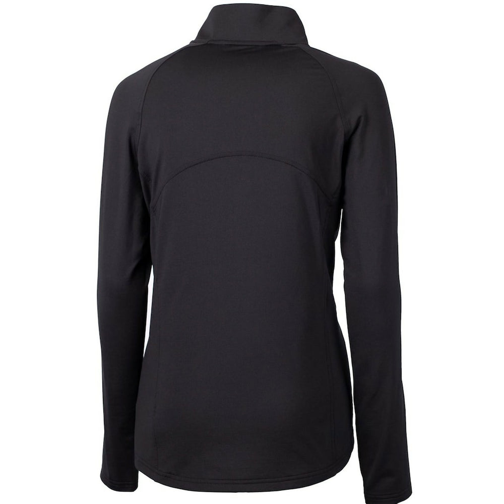 New England Patriots Cutter & Buck Women's Throwback Logo Adapt Eco Knit Stretch Recycled Half-Zip Pullover Top Black - NFL