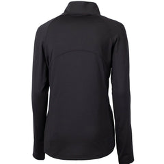 New England Patriots Cutter & Buck Women's Throwback Logo Adapt Eco Knit Stretch Recycled Half-Zip Pullover Top Black - NFL