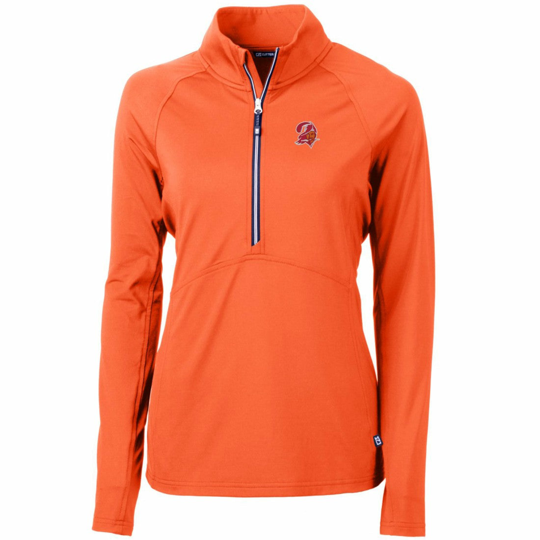 Tampa Bay Buccaneers Cutter & Buck Women's Throwback Logo Adapt Eco Knit Stretch Recycled Half-Zip Pullover Top Orange - NFL