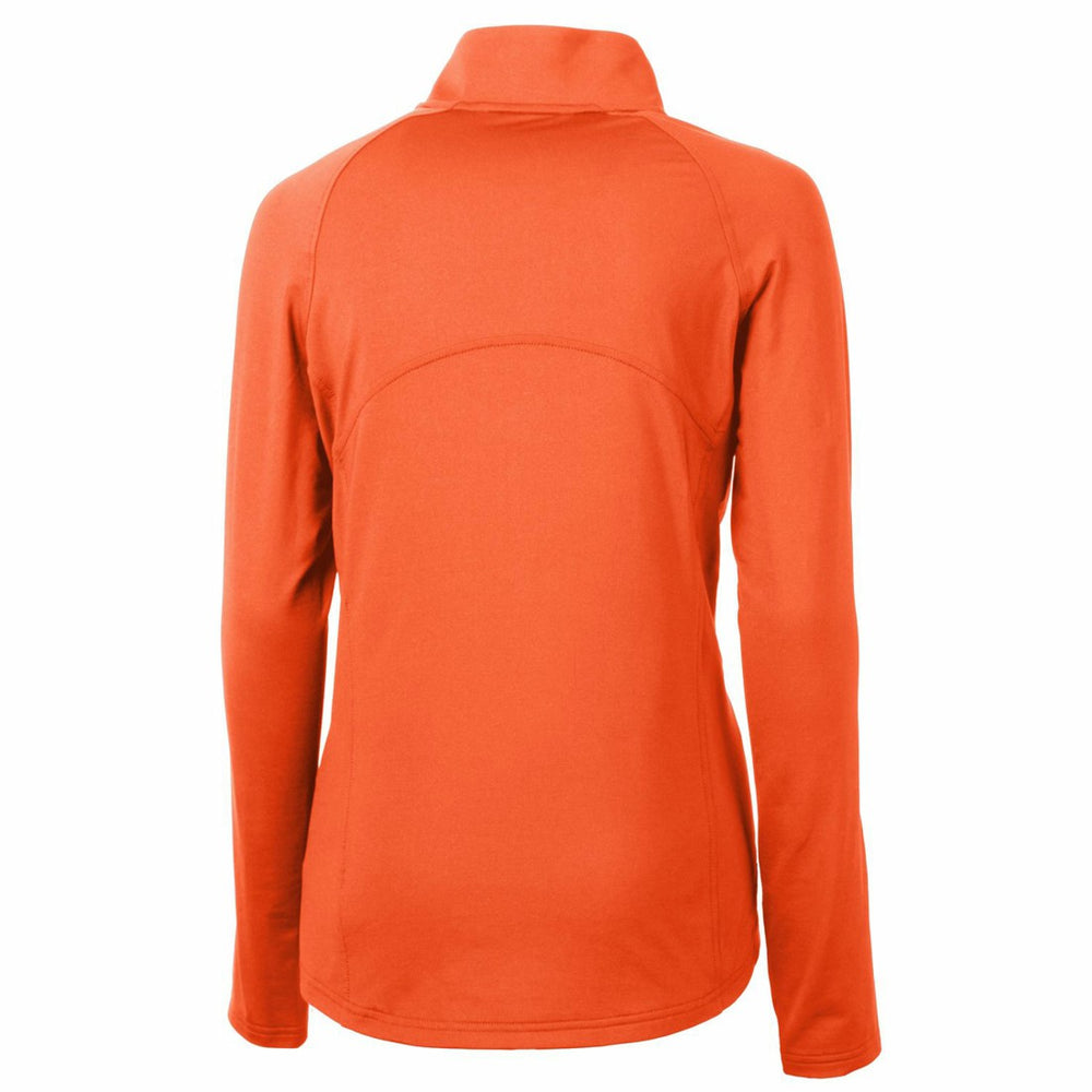 Tampa Bay Buccaneers Cutter & Buck Women's Throwback Logo Adapt Eco Knit Stretch Recycled Half-Zip Pullover Top Orange - NFL