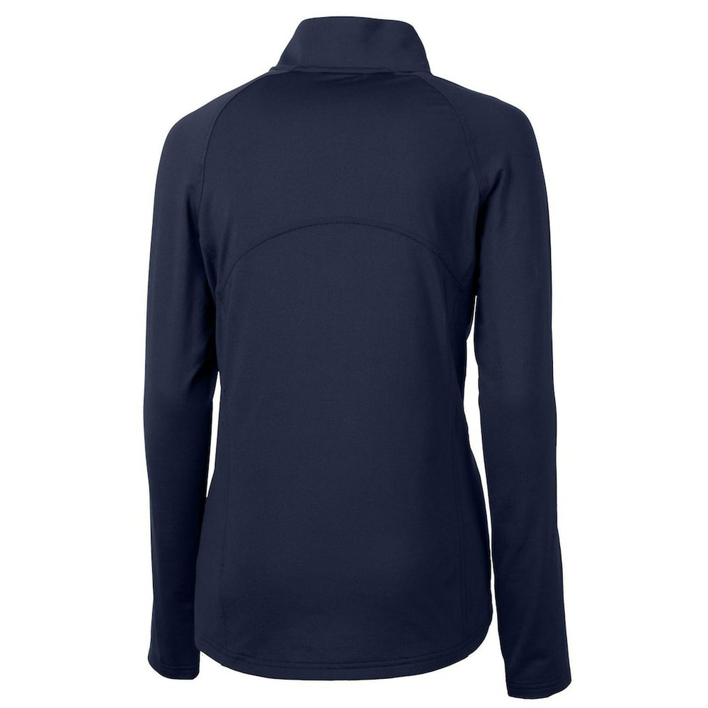 Chicago Bears Cutter & Buck Women's Throwback Logo Adapt Eco Knit Stretch Recycled Half-Zip Pullover Top Navy - NFL