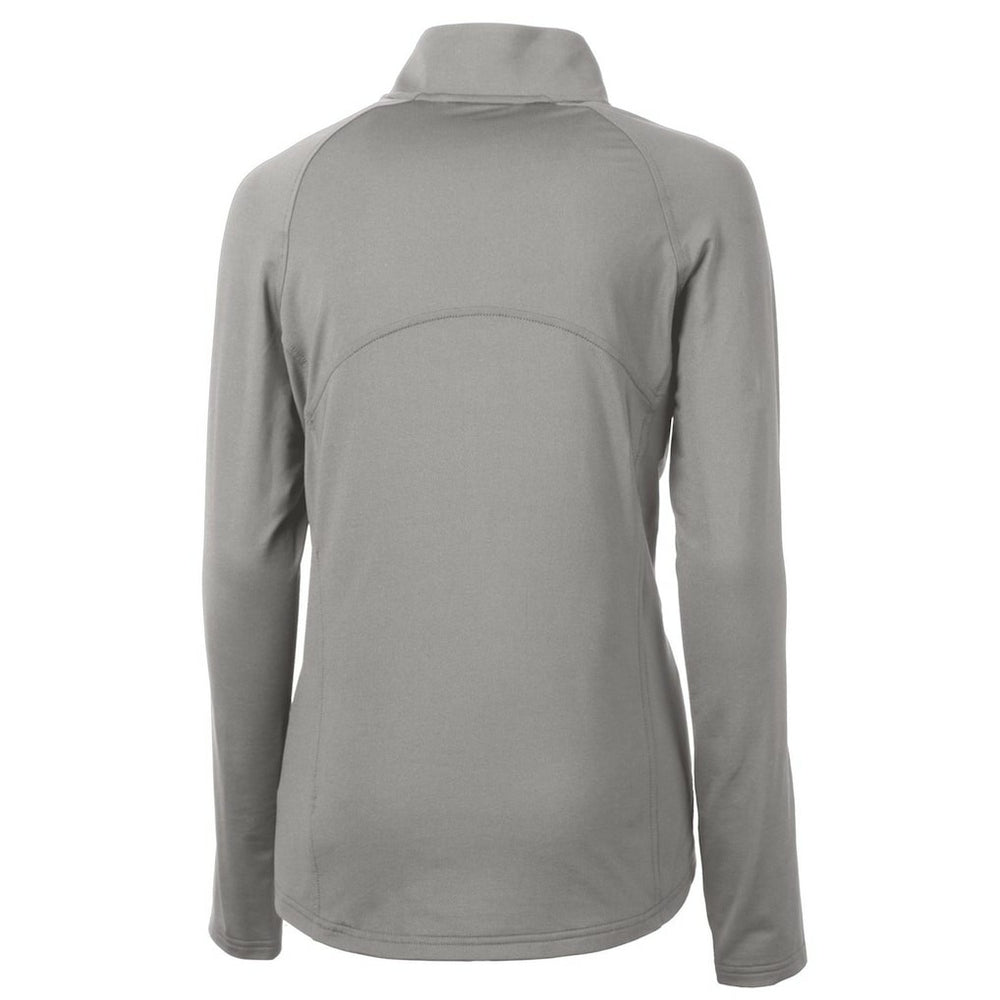 Denver Broncos Cutter & Buck Women's Throwback Logo Adapt Eco Knit Stretch Recycled Half-Zip Pullover Top Gray - NFL