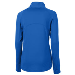Denver Broncos Cutter & Buck Women's Throwback Logo Adapt Eco Knit Stretch Recycled Half-Zip Pullover Top Royal - NFL