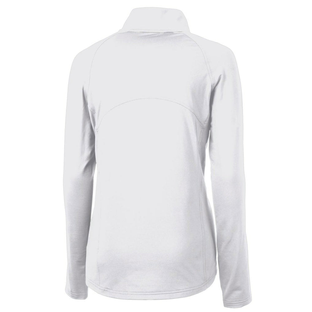 Seattle Seahawks Cutter & Buck Women's Throwback Logo Adapt Eco Knit Stretch Recycled Half-Zip Pullover Top White - NFL