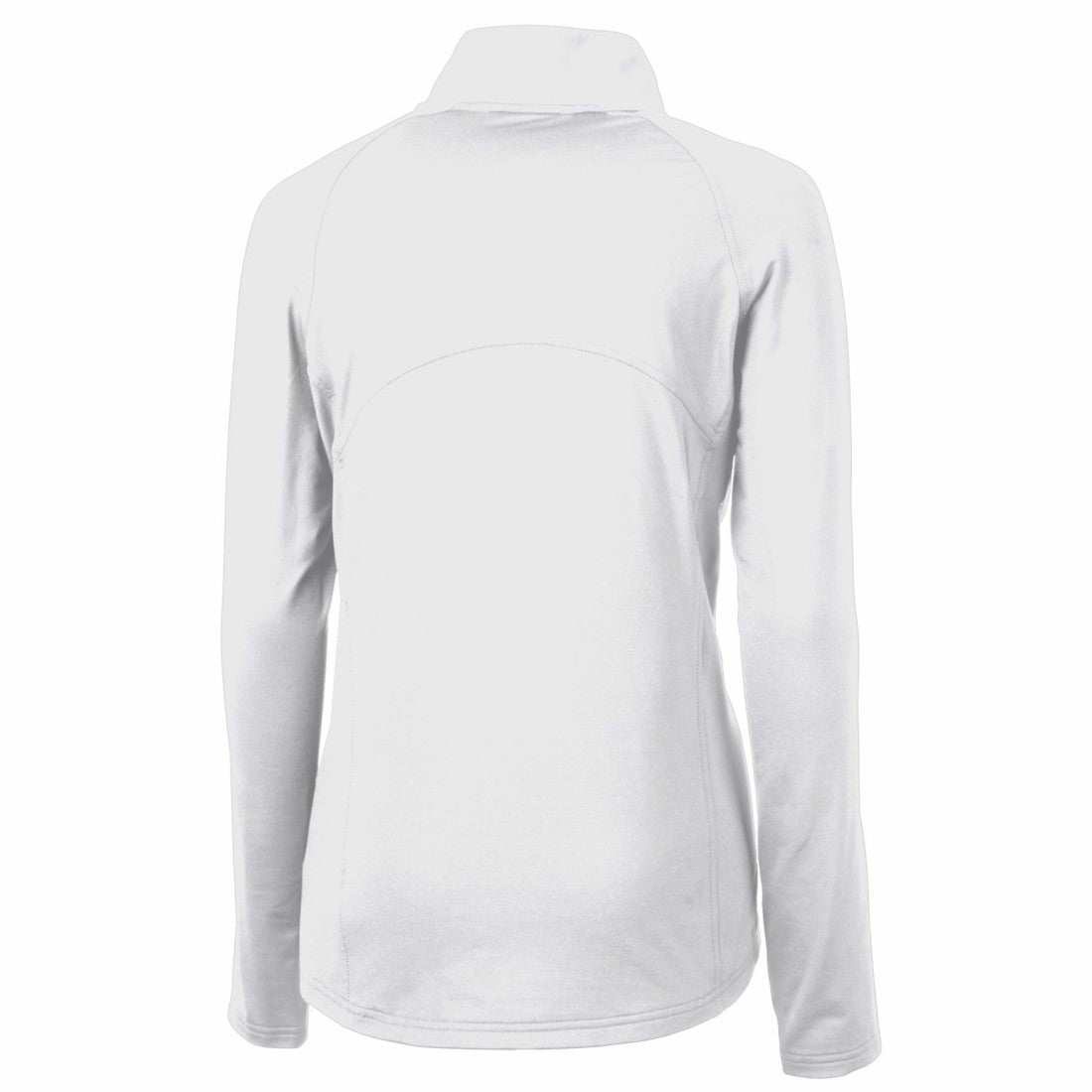 Denver Broncos Cutter & Buck Women's Throwback Logo Adapt Eco Knit Stretch Recycled Half-Zip Pullover Top White - NFL