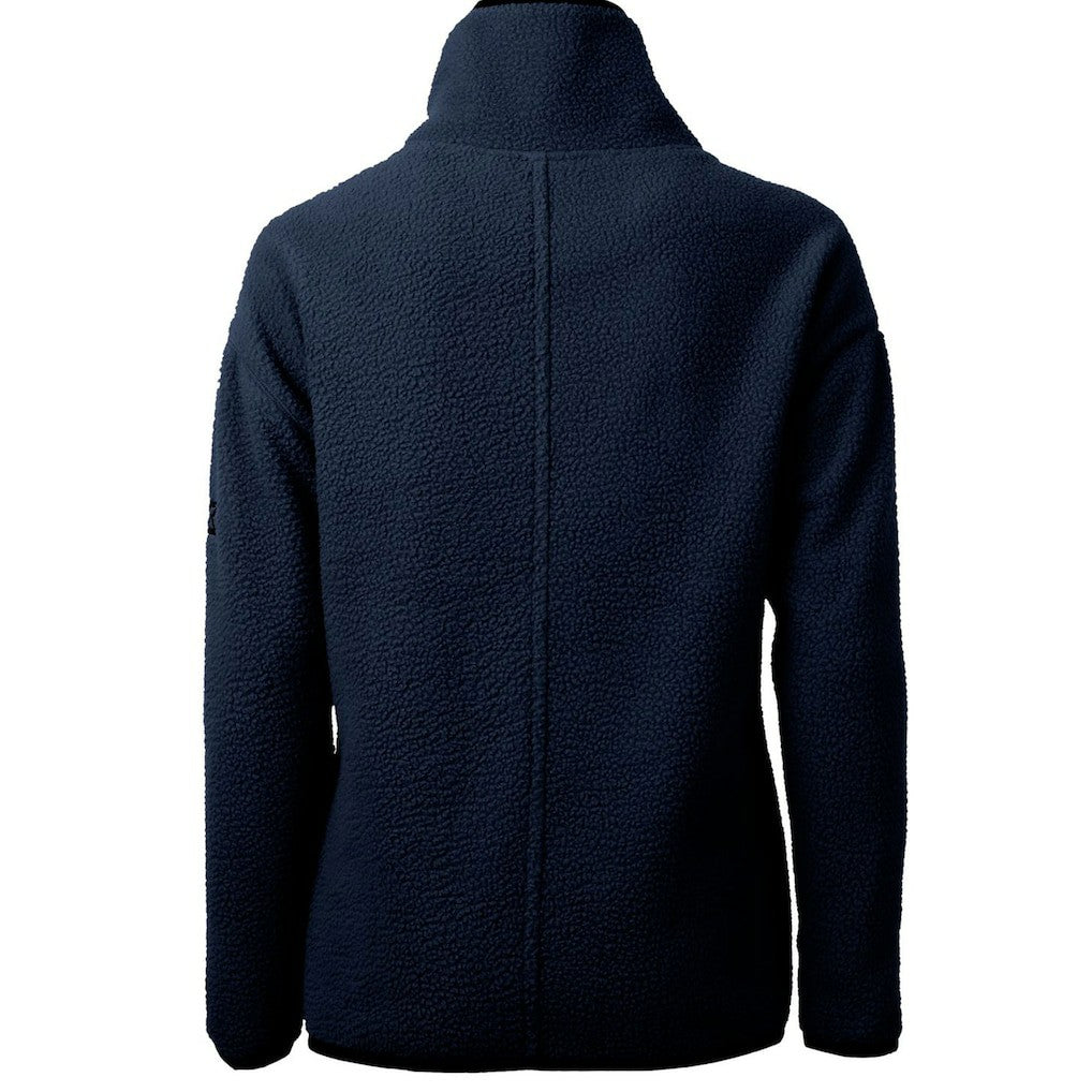 Chicago Bears Cutter & Buck Women's Throwback Logo Cascade Eco Sherpa Fleece Half-Zip Pullover Jacket Navy - NFL