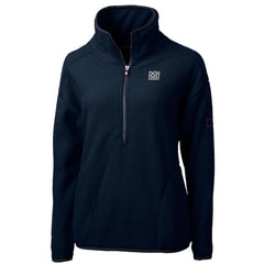 New York Giants Cutter & Buck Women's Throwback Logo Cascade Eco Sherpa Fleece Half-Zip Pullover Jacket Navy - NFL