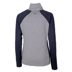 Los Angeles Chargers Cutter & Buck Women's Throwback Logo Forge Tonal Stripe Stretch Half-Zip Pullover Top Navy - NFL