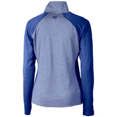 Seattle Seahawks Cutter & Buck Women's Throwback Logo Forge Tonal Stripe Stretch Half-Zip Pullover Top Royal - NFL