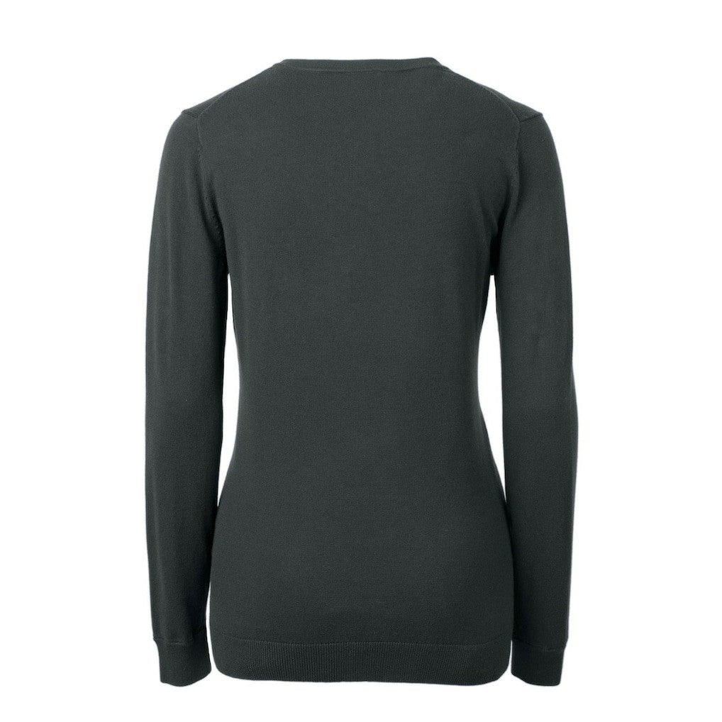 Cleveland Browns Cutter & Buck Women's Throwback Logo Lakemont Tri-Blend V-Neck Sweater Heather Charcoal - NFL