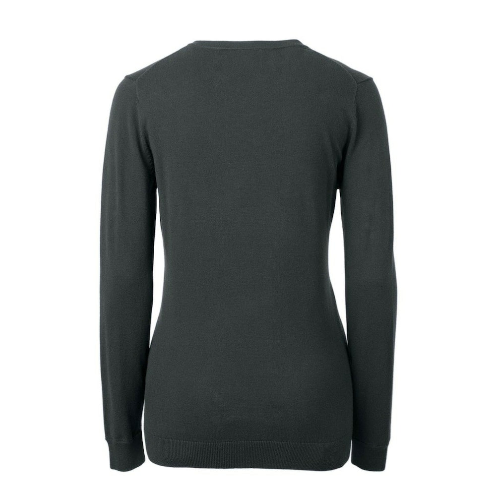 Cleveland Browns Cutter & Buck Women's Throwback Logo Lakemont Tri-Blend V-Neck Sweater Heather Charcoal - NFL