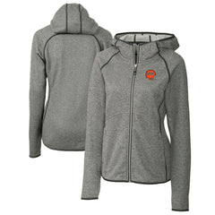 Cincinnati Bengals Cutter & Buck Women's Throwback Logo Mainsail Full-Zip Jacket Heather Gray - NFL