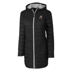 Cleveland Browns Cutter & Buck Women's Throwback Logo Rainier Primaloft Eco Full-Zip Hoodie Long Coat Black - NFL