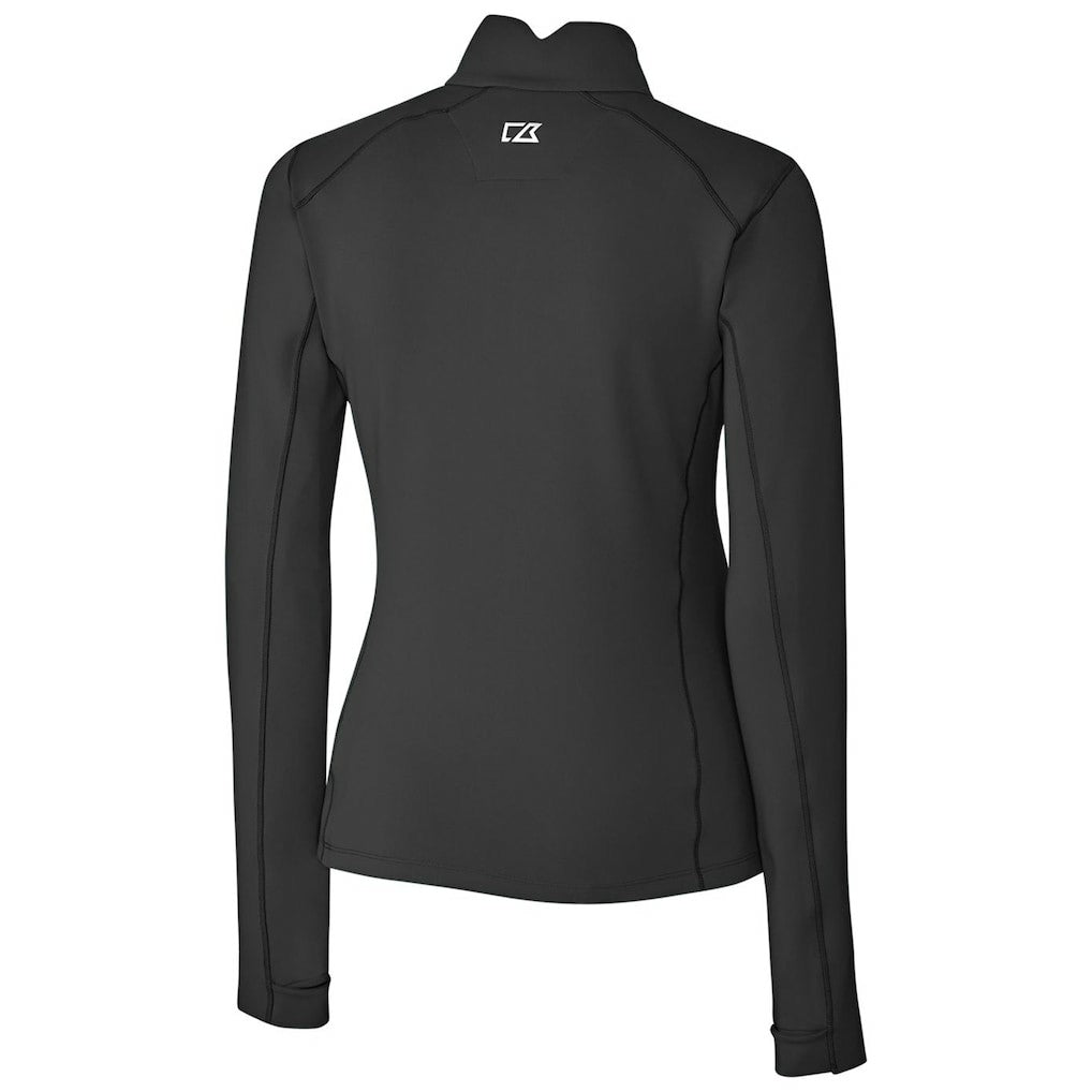 San Francisco 49ers Cutter & Buck Women's Throwback Logo Traverse Stretch Quarter-Zip Pullover Top Black - NFL
