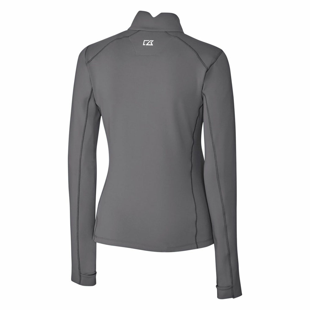 Detroit Lions Cutter & Buck Women's Throwback Logo Traverse Stretch Quarter-Zip Pullover Top Steel - NFL