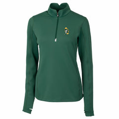Green Bay Packers Cutter & Buck Women's Throwback Logo Traverse Stretch Quarter-Zip Pullover Top Green - NFL