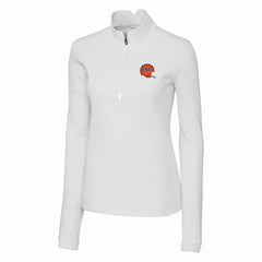 Cincinnati Bengals Cutter & Buck Women's Throwback Logo Traverse Stretch Quarter-Zip Pullover Top White - NFL