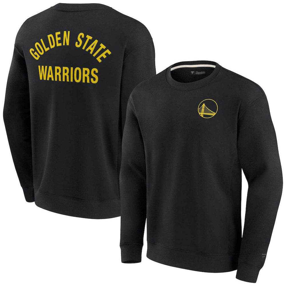 Fanatics - Golden State Warriors Unisex Elements Super Soft Fleece Pullover Sweatshirt - Black