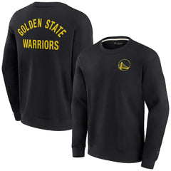 Fanatics - Golden State Warriors Unisex Elements Super Soft Fleece Pullover Sweatshirt - Black