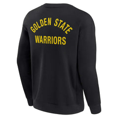 Fanatics - Golden State Warriors Unisex Elements Super Soft Fleece Pullover Sweatshirt - Black