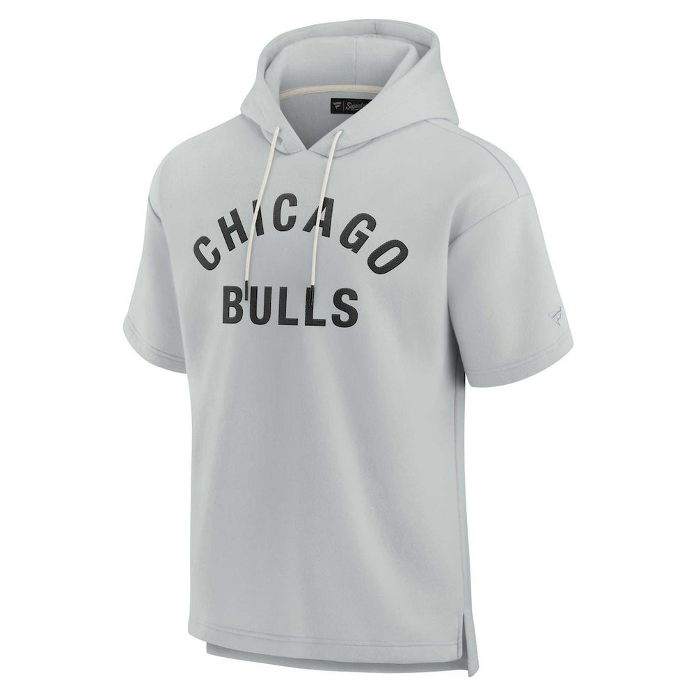 Fanatics - Chicago Bulls Unisex Elements Super Soft Fleece Short Sleeve Pullover Hoodie - Gray
