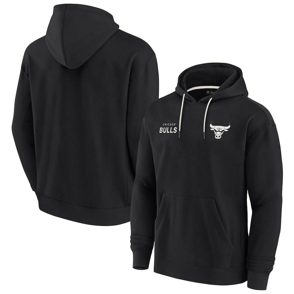 Fanatics - Chicago Bulls Unisex Elements Super Soft Fleece Pullover Hoodie - Black