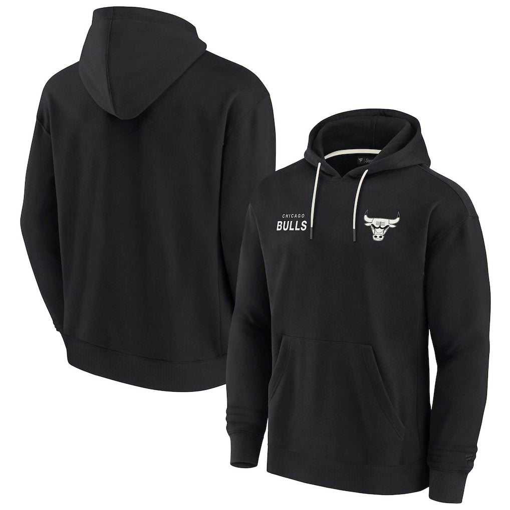 Fanatics - Chicago Bulls Unisex Elements Super Soft Fleece Pullover Hoodie - Black