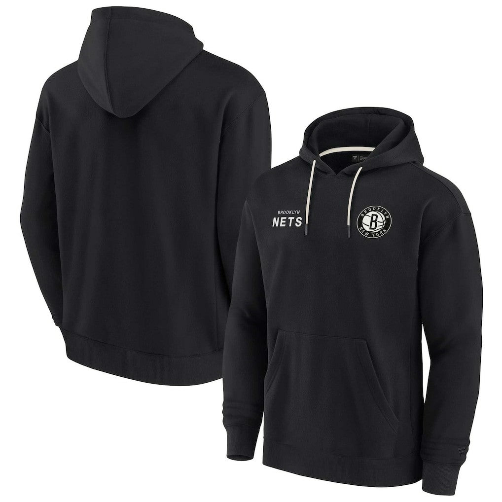 Fanatics - Brooklyn Nets Unisex Elements Super Soft Fleece Pullover Hoodie - Black