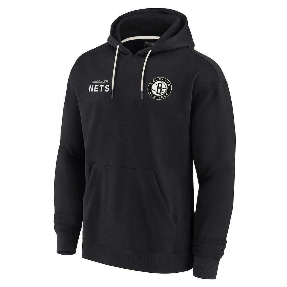 Fanatics - Brooklyn Nets Unisex Elements Super Soft Fleece Pullover Hoodie - Black