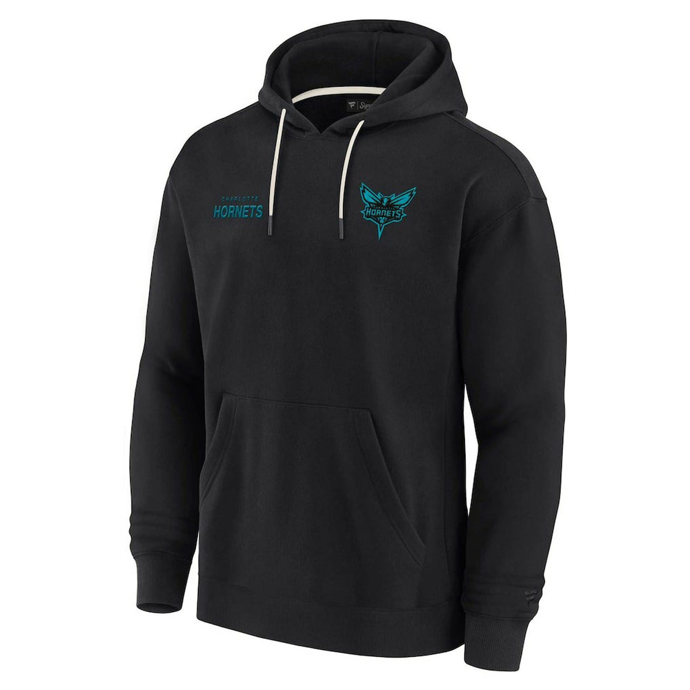 Fanatics - Charlotte Hornets Unisex Elements Super Soft Fleece Pullover Hoodie - Black