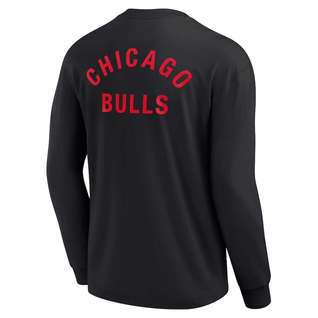 Fanatics - Chicago Bulls Unisex Elements Super Soft Long Sleeve T-Shirt - Black
